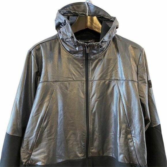 NEW Under Armour Hybrid Windbreaker Black Hood Large - Picture 3 of 11